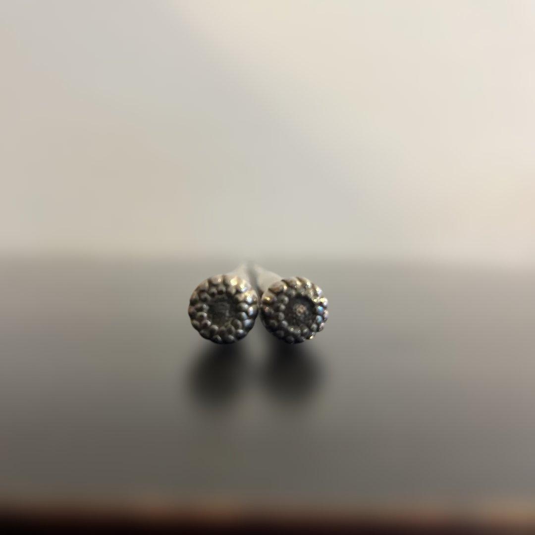 銀製　火箸　花頭　共箱　総重量56g