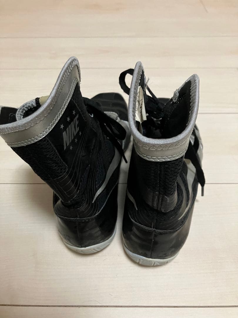 NIKE ハイパーKO ボクシングシューズ ブラック/シルバー 25.5㎝