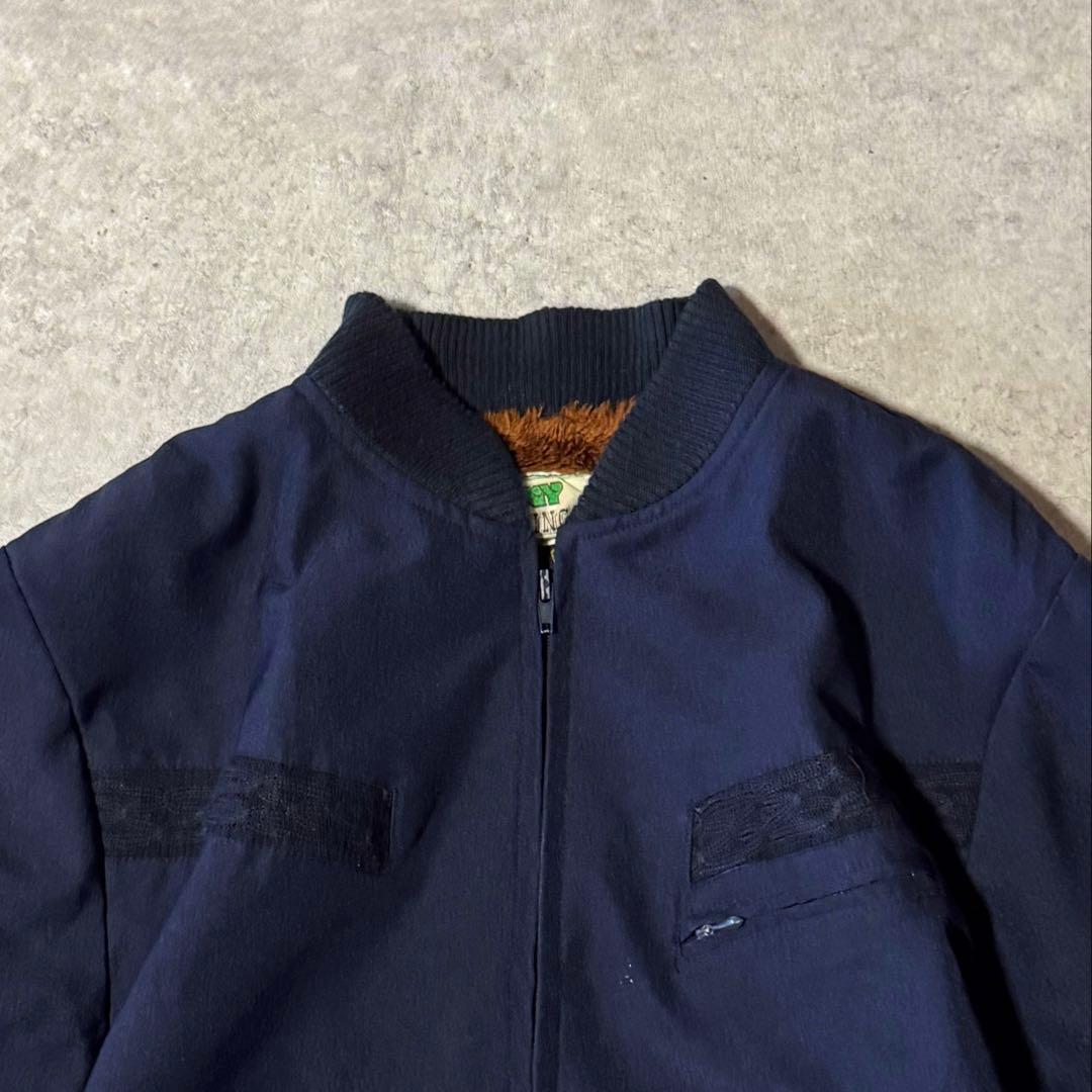 90s VINTAGE ボアライナーボンバージャケット ノーカラージャケット