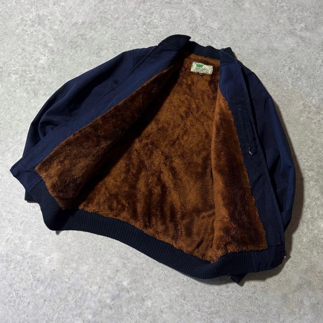 90s VINTAGE ボアライナーボンバージャケット ノーカラージャケット