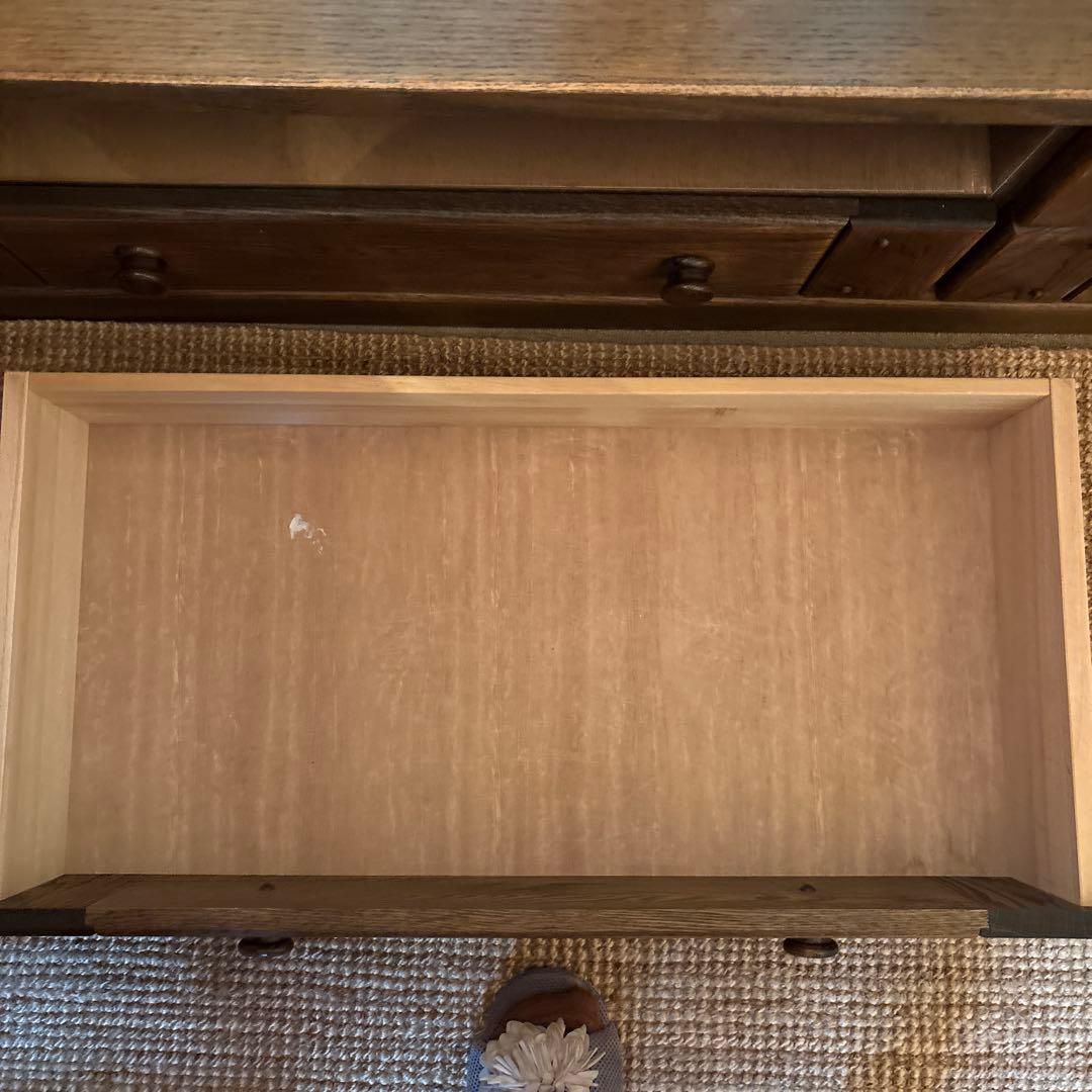 ダークブラウンキャビネット 6引き出し　たのメル便、送料込み