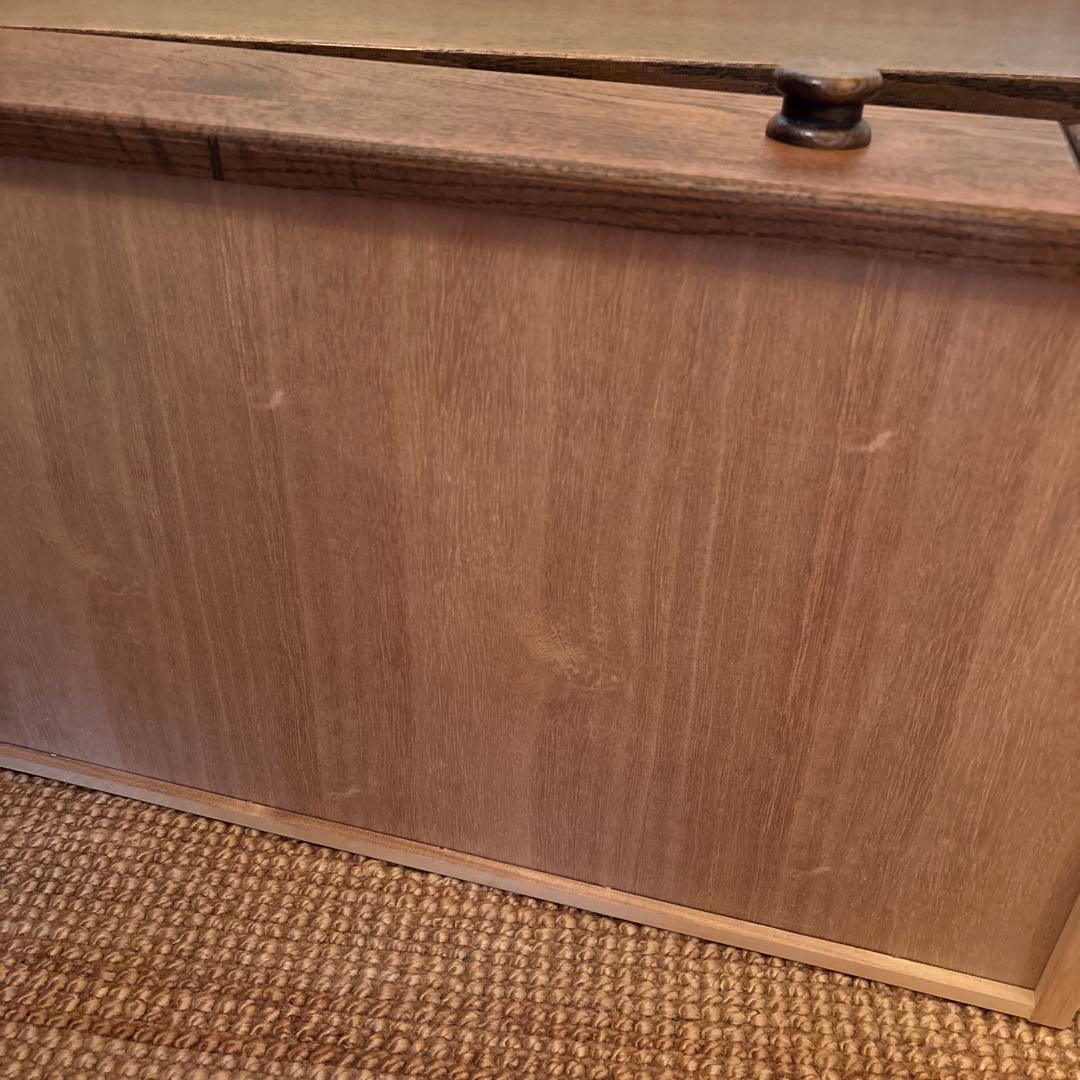 ダークブラウンキャビネット 6引き出し　たのメル便、送料込み