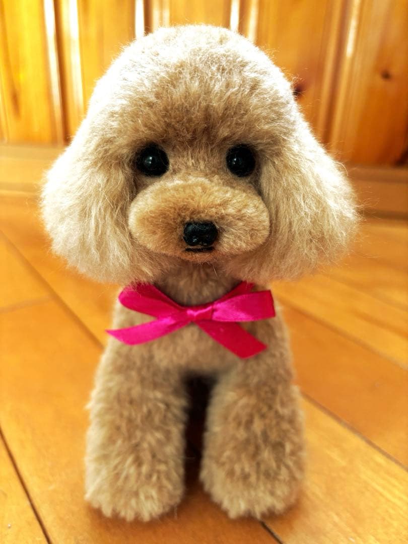 毛糸+羊毛フェルト トイプードル