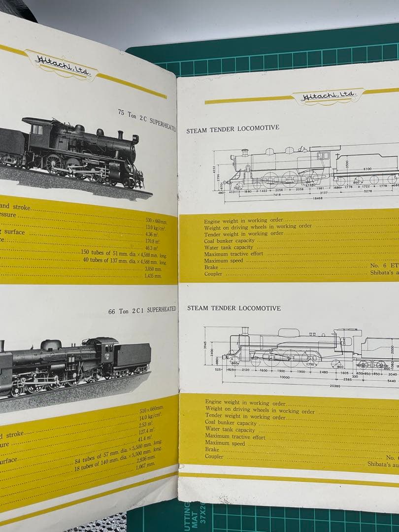 昭和レトロ★日立★蒸気機関車★パンフレット★全30ページ★英文