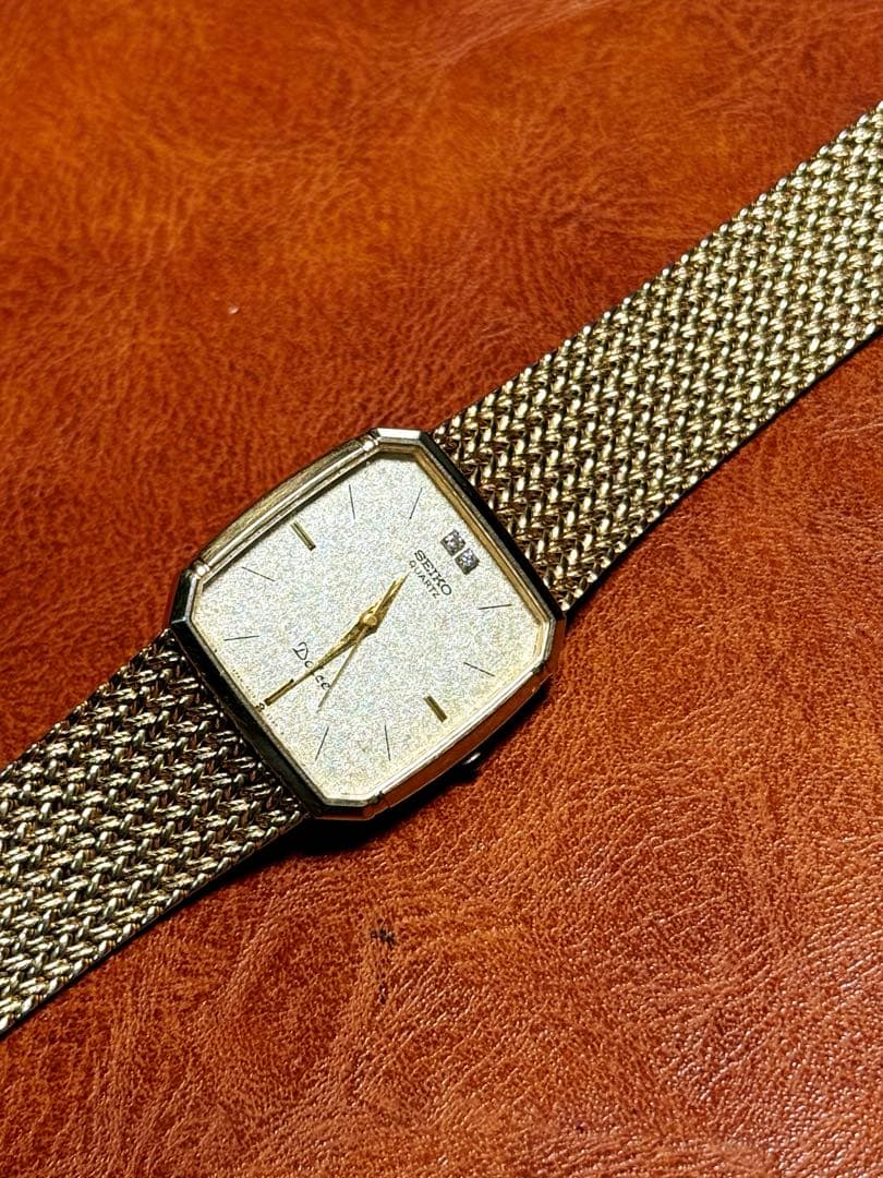 A42 希少 稼動品 SEIKO DOLCE 2pダイヤ　80年代ヴィンテージ