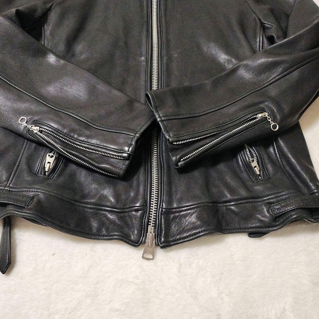 【人気モデル】アビレックス　XL　ラムレザー　シングルライダース　　ブラック