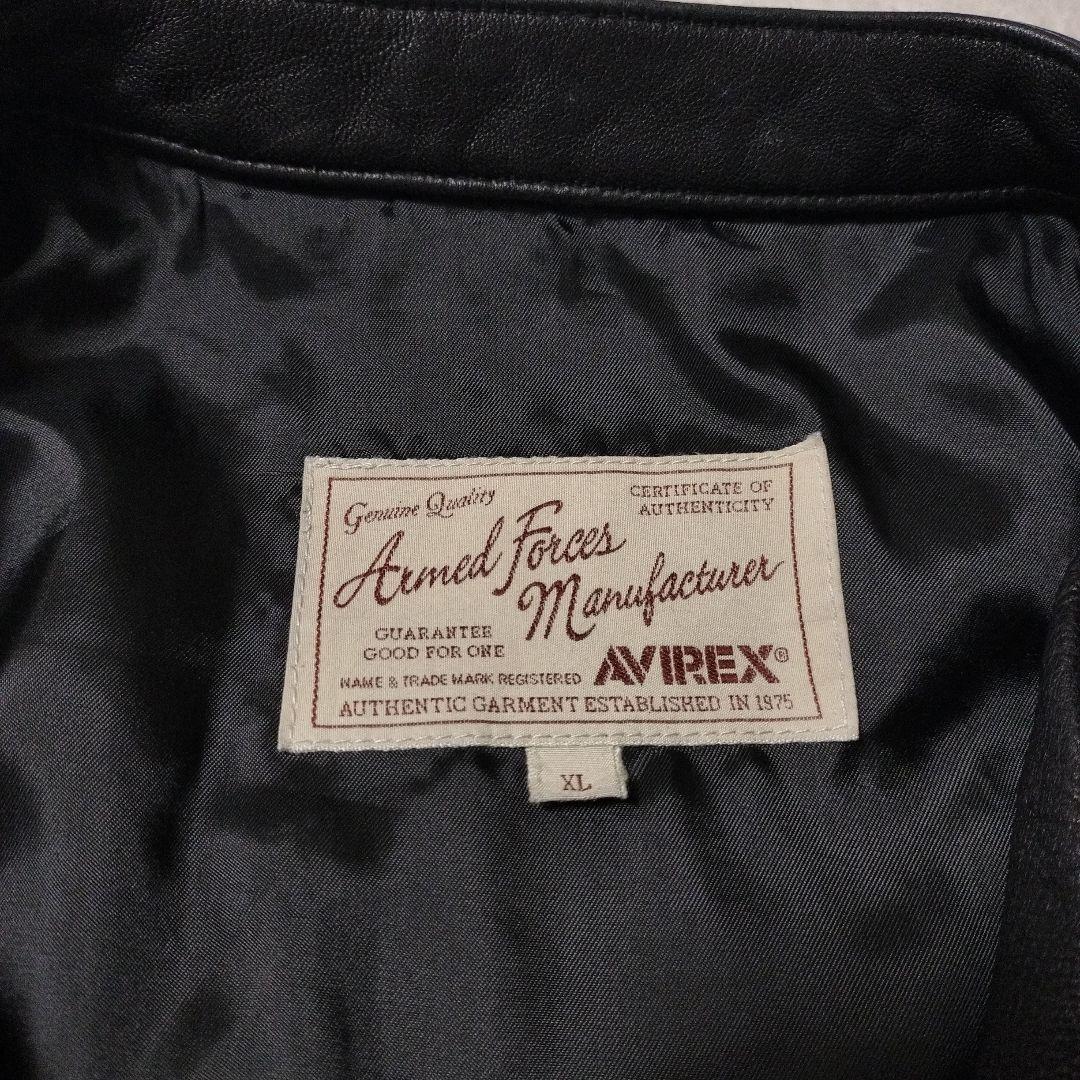 【人気モデル】アビレックス　XL　ラムレザー　シングルライダース　　ブラック