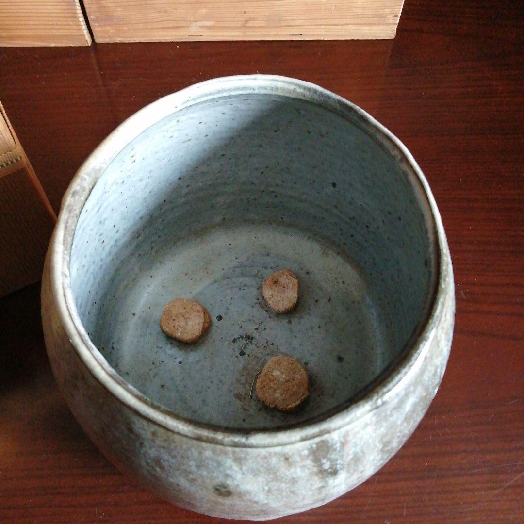 常滑焼　鯉江良二　灰釉瓶掛　19cm