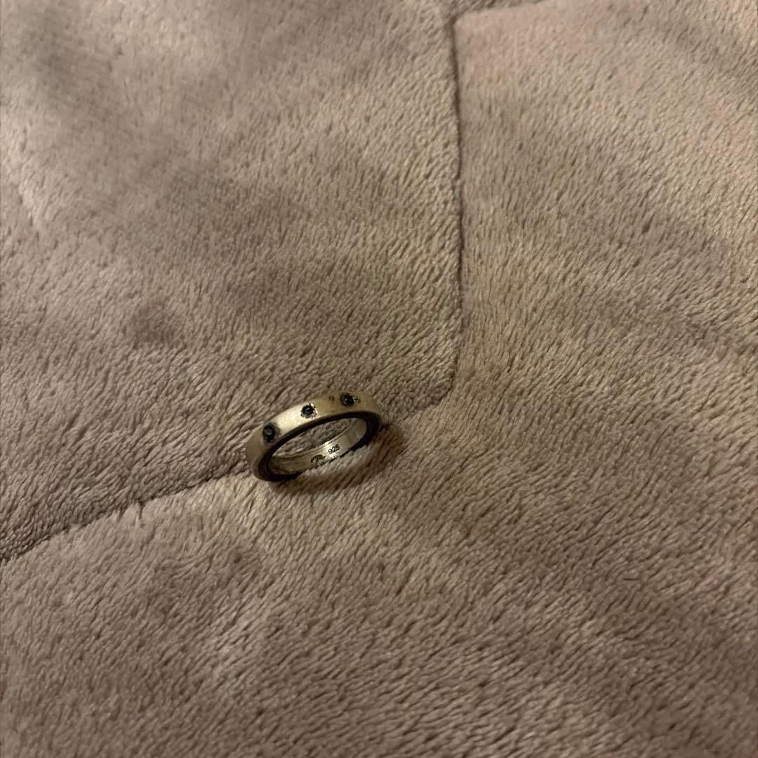 【PRY】シルバーリング ブラックアクセント シュウト アンティーク