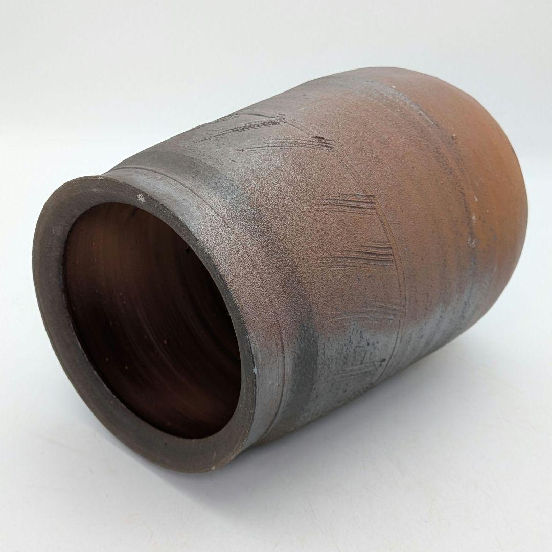 人間国宝 藤原雄 備前焼 花器 用心箱 花瓶 花入 花生 フラワーベース 華道具