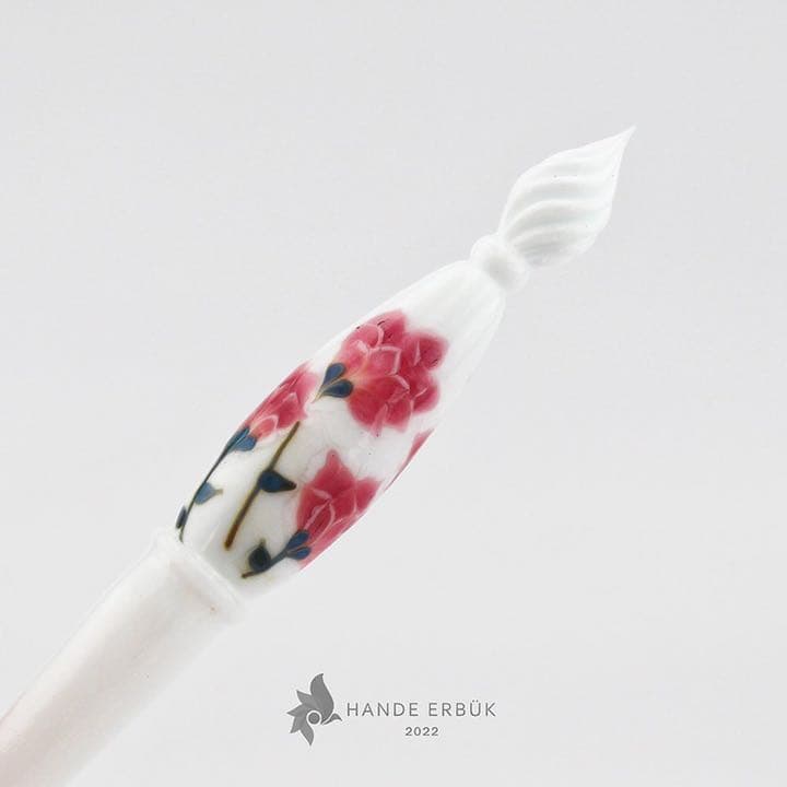 【トルコ・ガラスペン】桜（ホワイト）