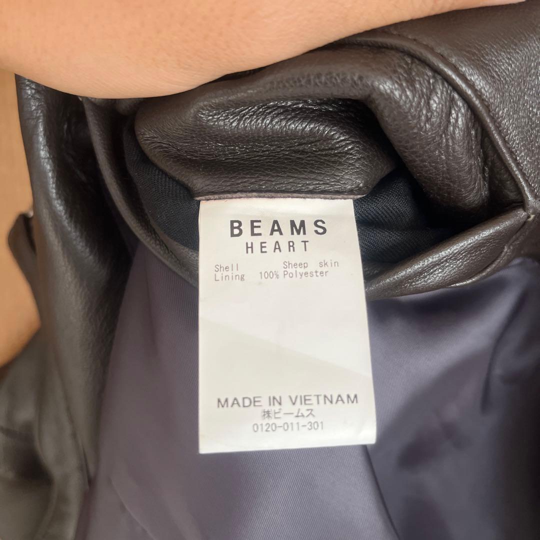 beams Heart シングルライダースジャケット