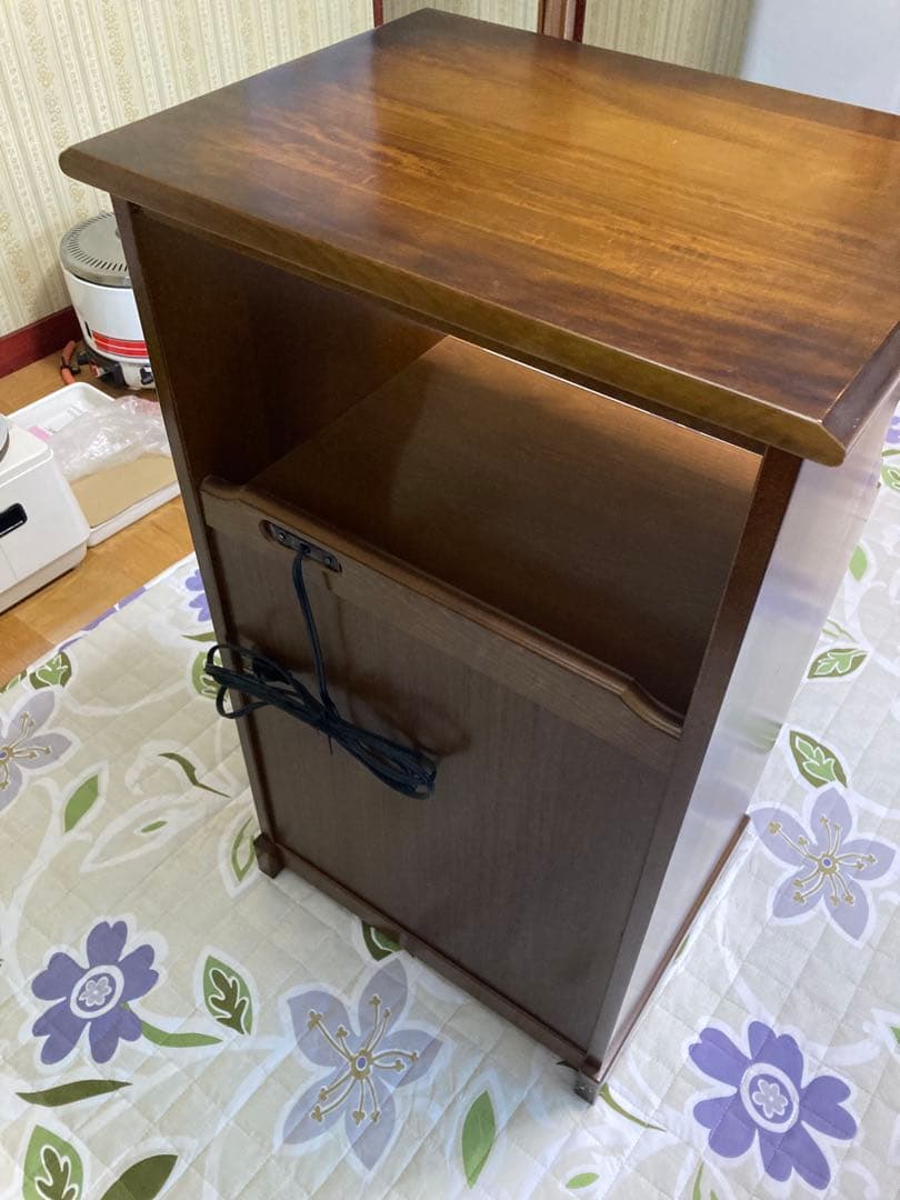 【良品】カリモク社製高級電話台 引き出し付き