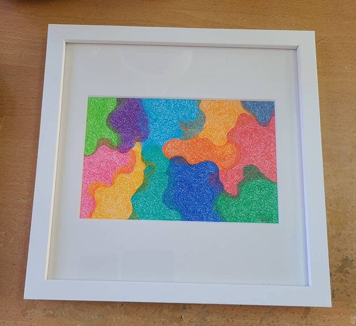 水彩ペン画 タイトル「交感-koukan-」