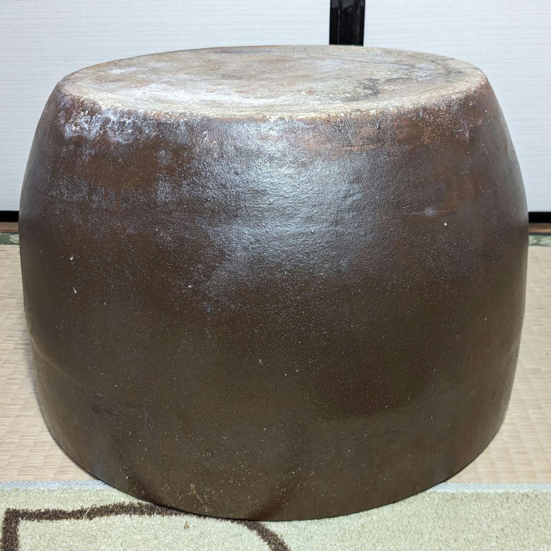 【水漏れ注意】明治時代 備前焼 火鉢 置物 植木鉢 プランター ガーデニング