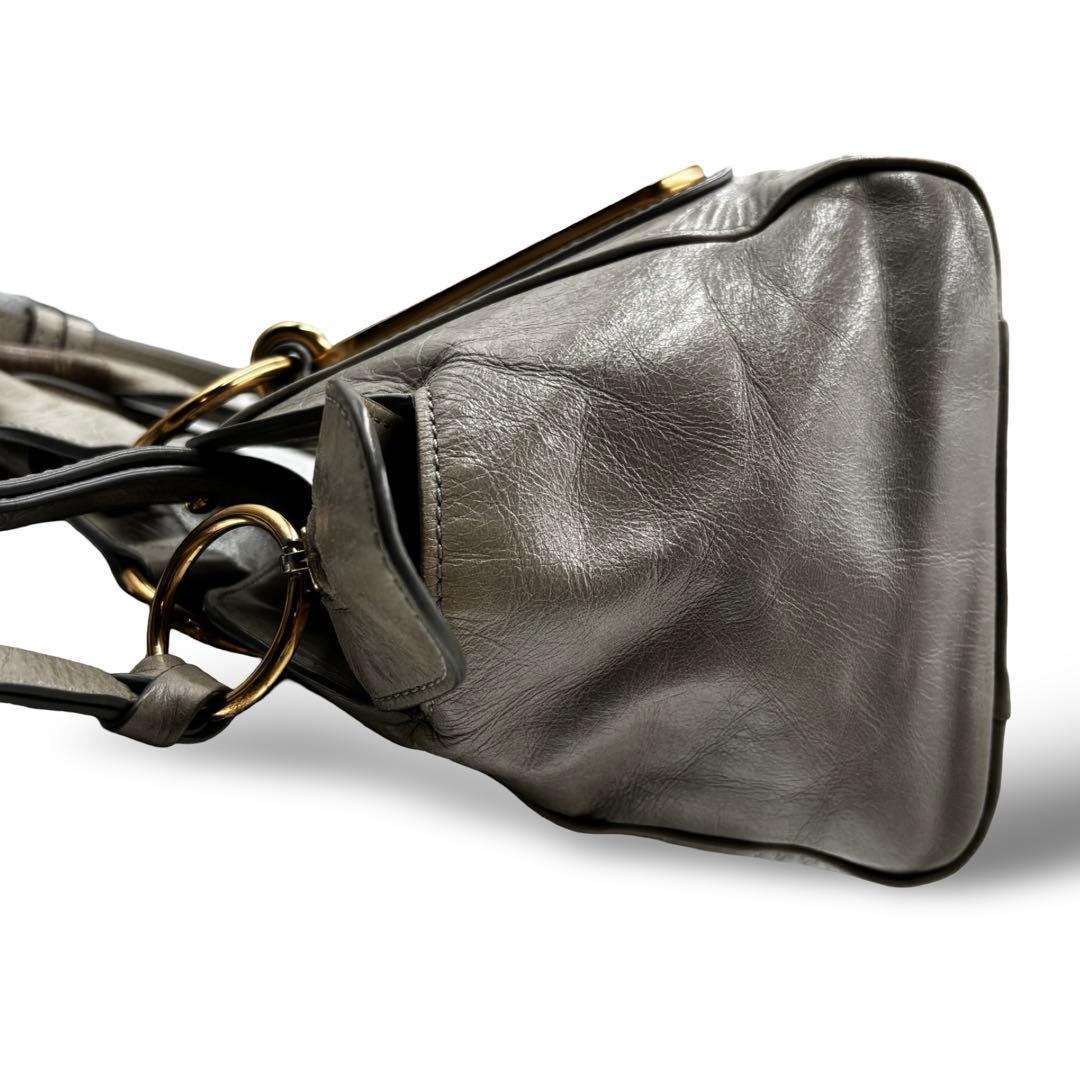 【ヴィンテージ】シーバイクロエ　2way ショルダーバッグ　ハンド　ロゴ金具