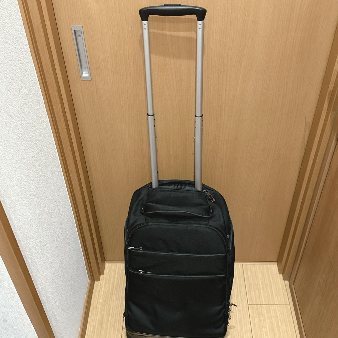 【美品】龍屋半左衛門 機内持ち込みサイズ リュック キャリーケース ブラック