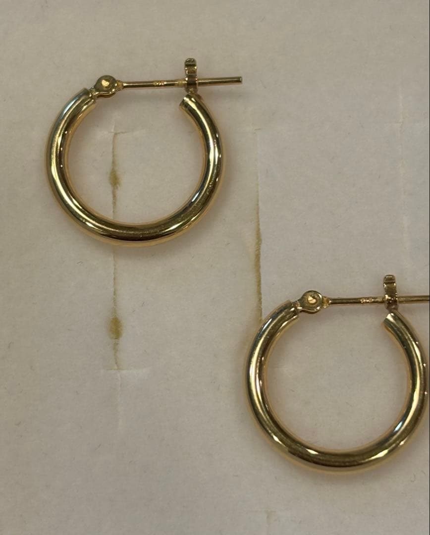 18K ツツミ　TSUTSUMI 定番　フープピアス