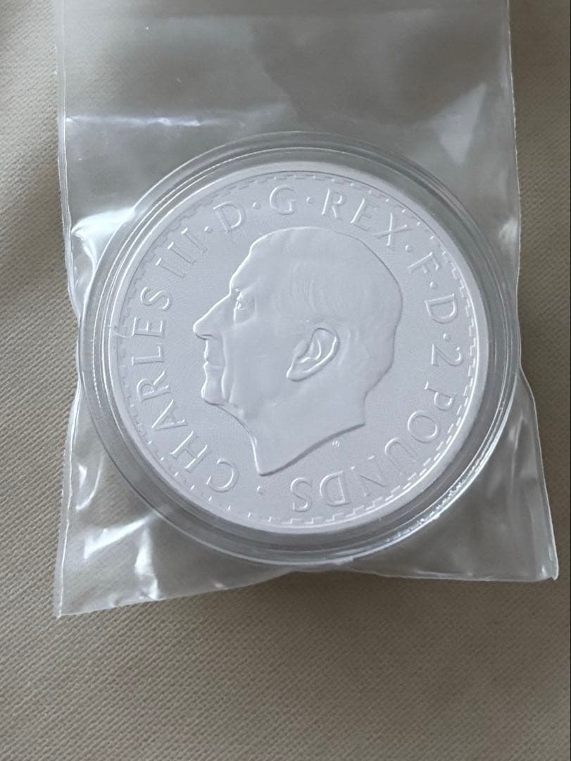 イギリス 2023 チャールズ3世 ブリタニア 2ポンド 1オンス 銀貨【1枚】