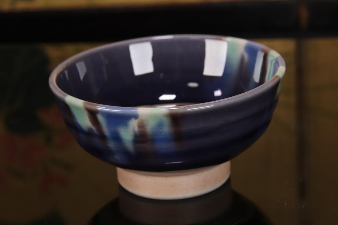 新品未使用　人間国宝　三代 徳田八十吉 ぐい呑 晩年作　九谷焼 EE016