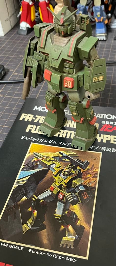 1/144 MSVガンダムフルアーマータイプ プラモデル 旧キット 全塗装