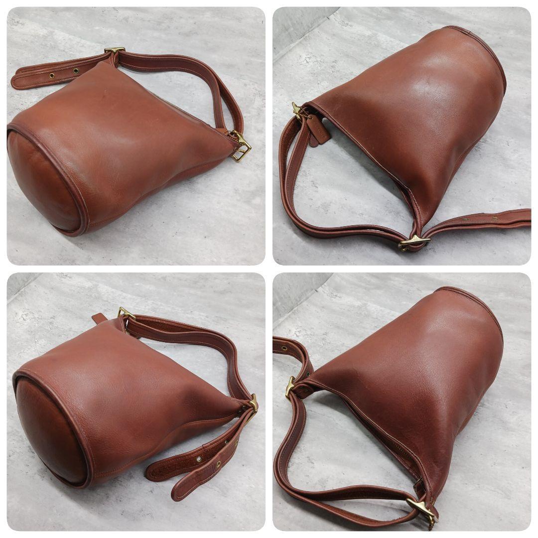 美品✨ オールドコーチ バケツ型 ショルダーバッグ ブラウン レガシー 9953