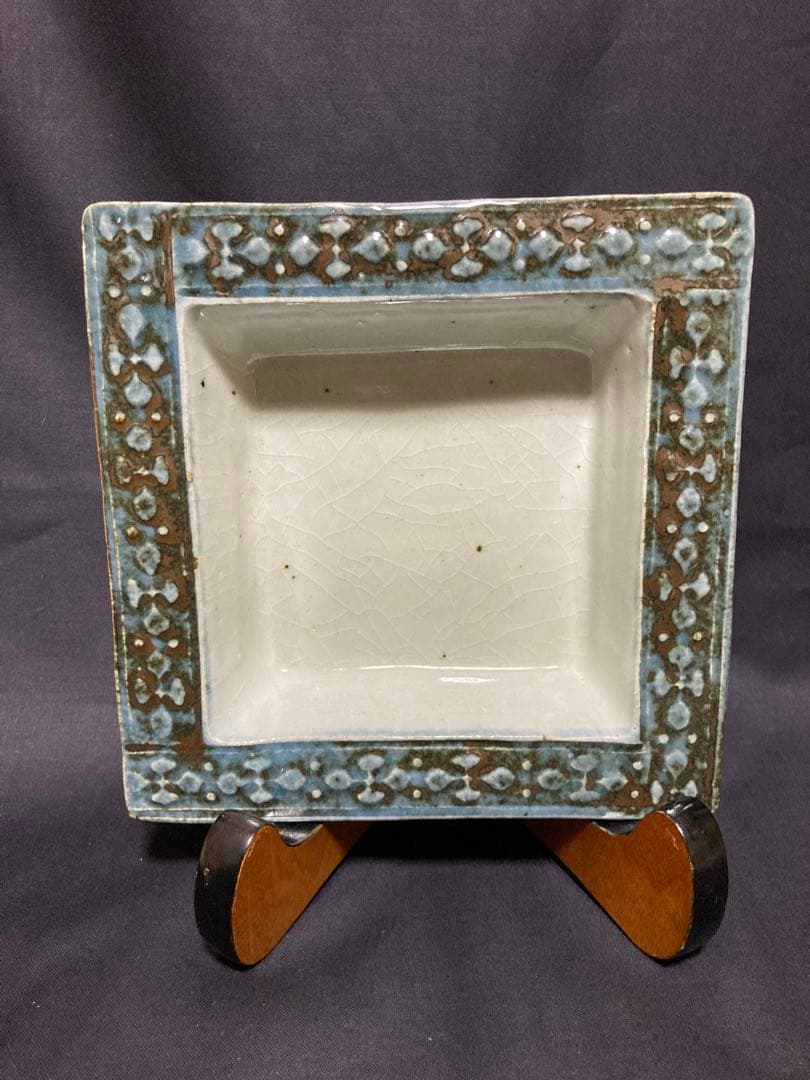 河井武一　印花呉須鉢　河井寛次郎の弟子　民藝　民芸