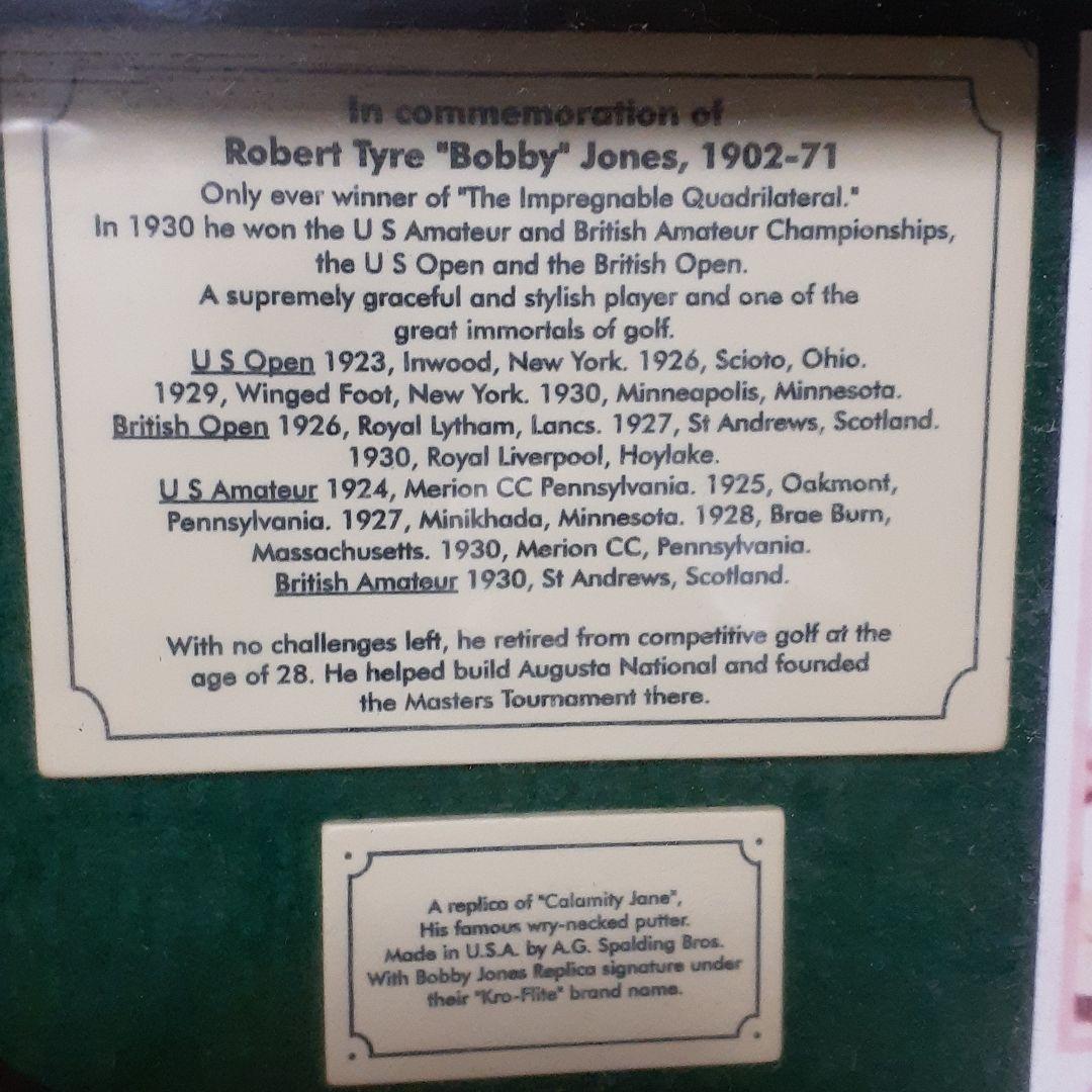 超珍品　コカ・コーラ　BOBBY JONES 記念飾り額