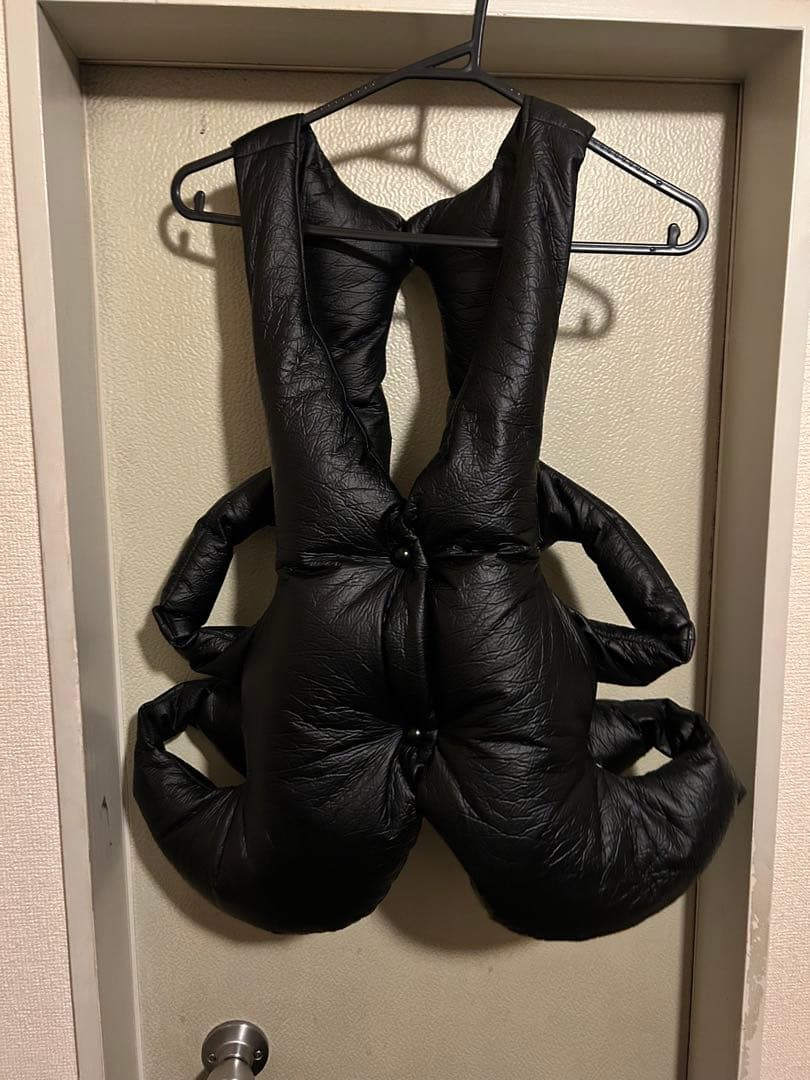 トップス NUTEMPEROR PU LEATHER PUFFER DOWN VEST