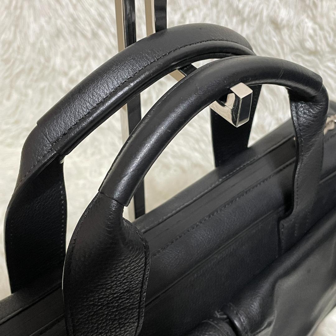 ダンヒル　2way　アボリティーズ　シボ革　オールレザー　ビジネスバッグ　A4可