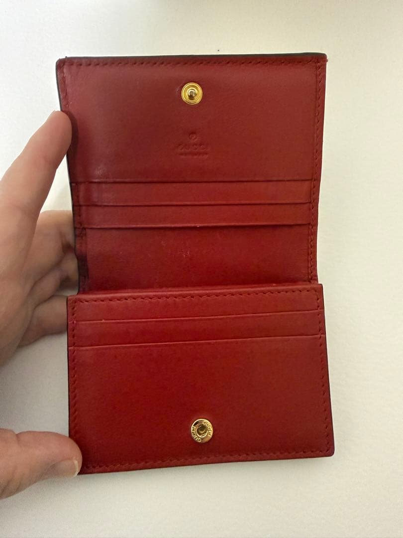 Gucci 猫の刺繍 二つ折り財布 25