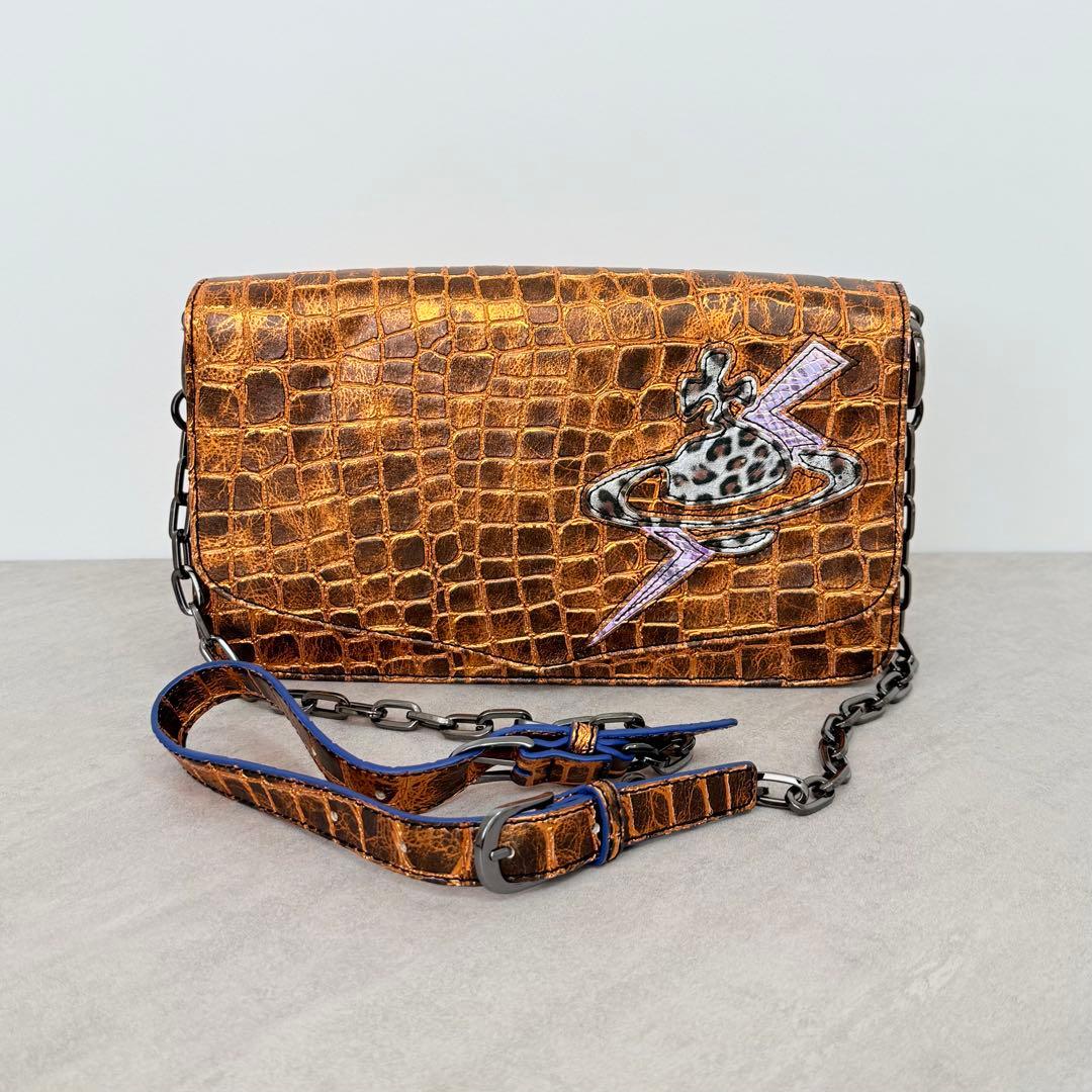 Vivienne Westwood チェーンショルダーバッグ レオパードオーブ