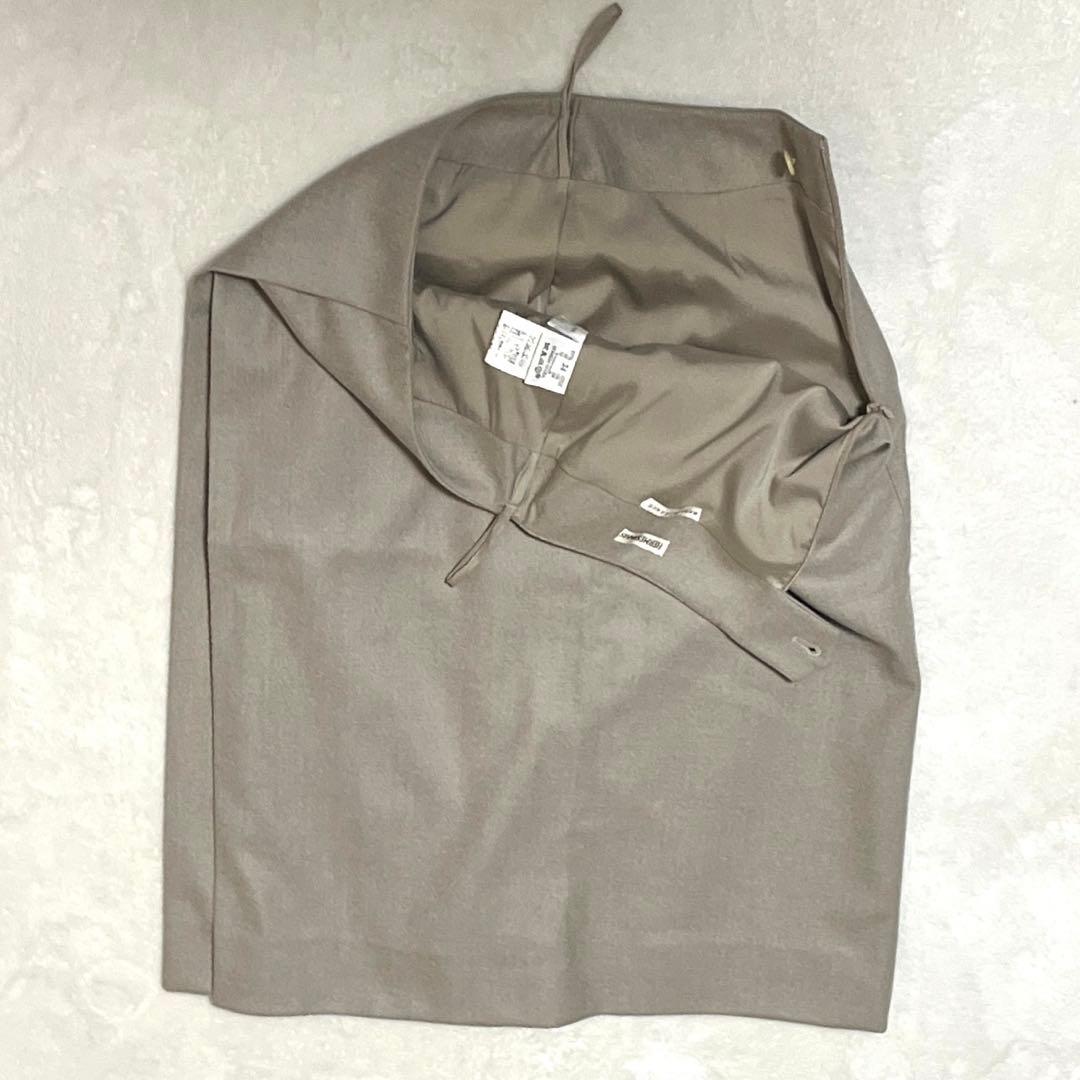 エルメス タイトスカート ベージュ 34 フランス製 上品シルエット