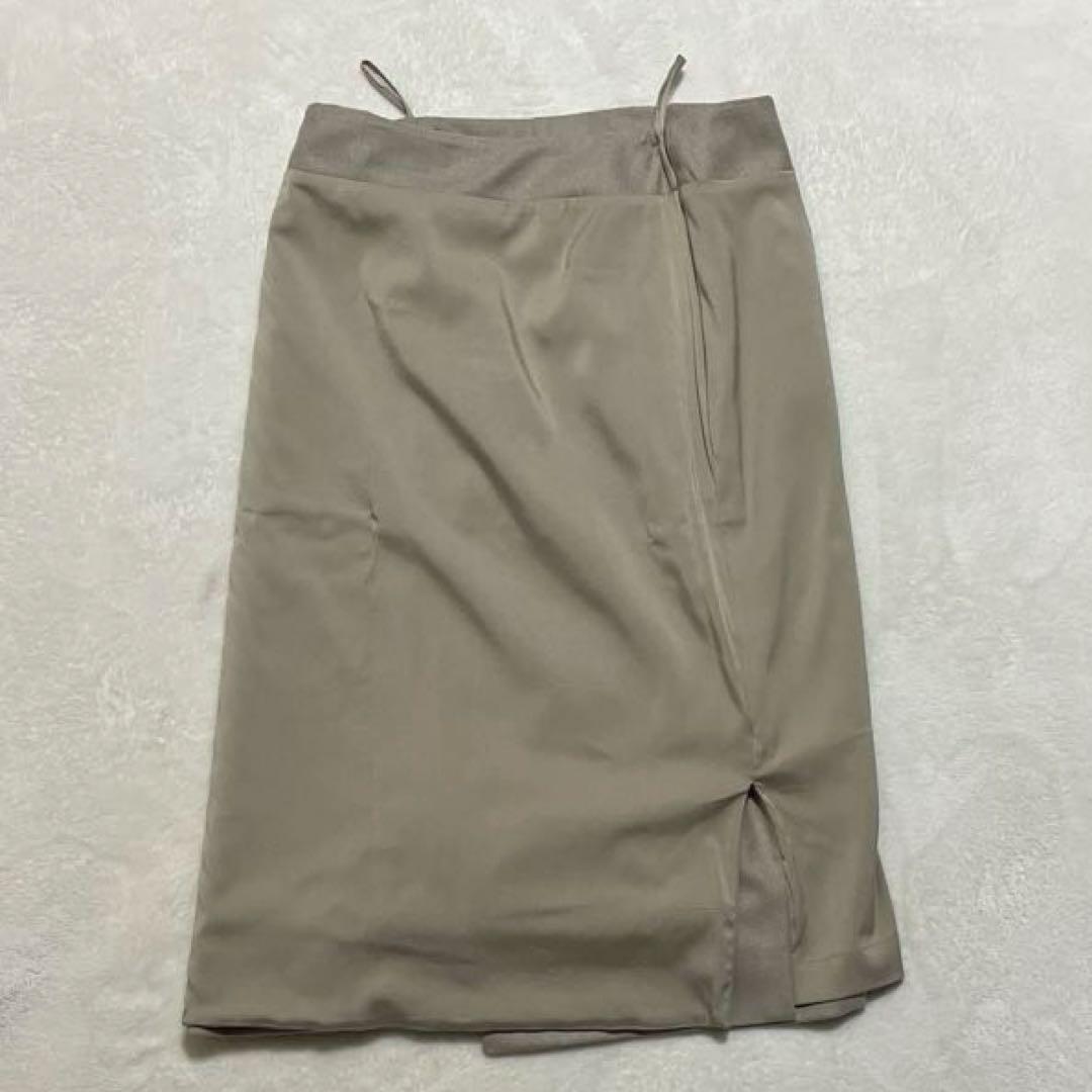 エルメス タイトスカート ベージュ 34 フランス製 上品シルエット