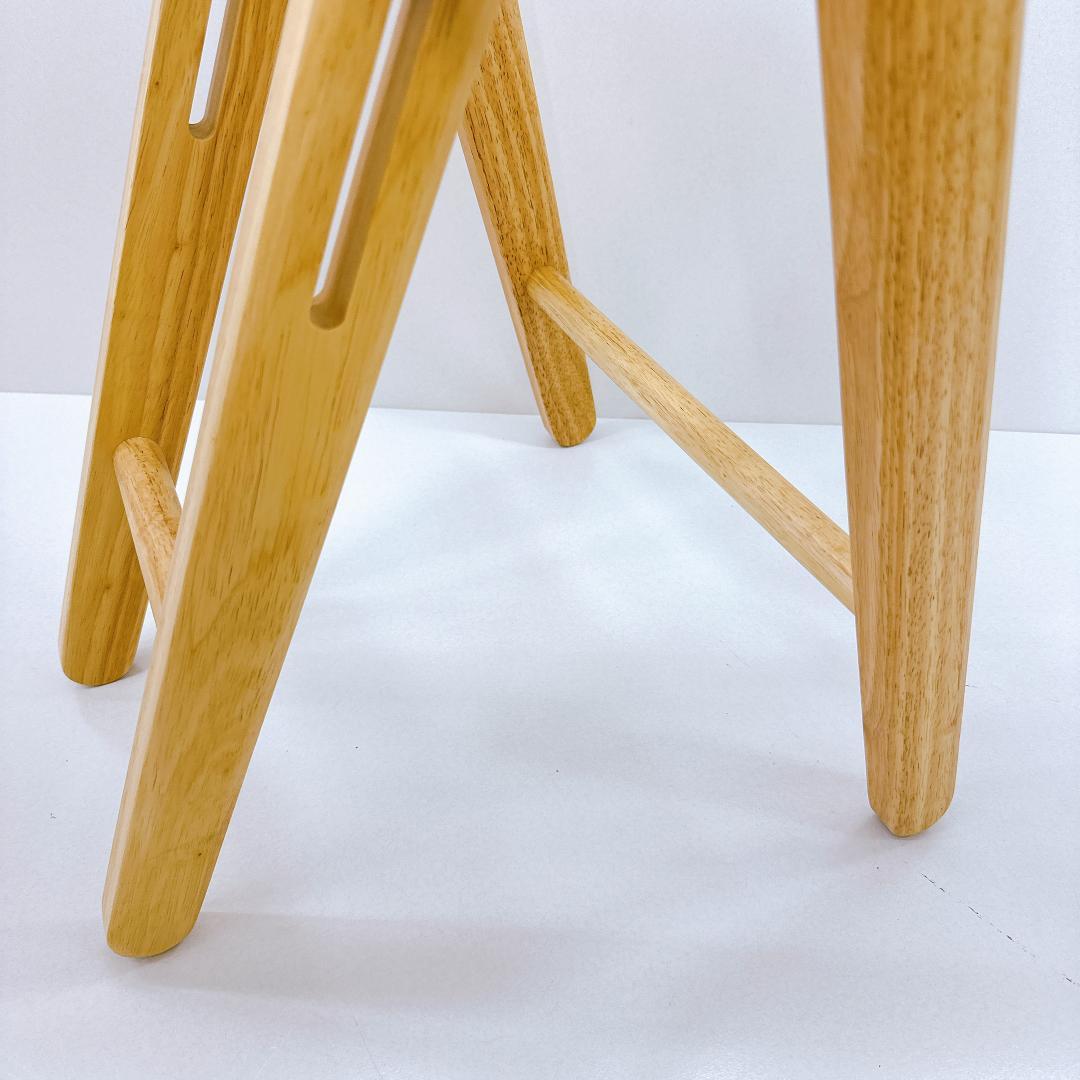 【美品】折り畳みハイスツール チェア 持ち運び簡単 グレー