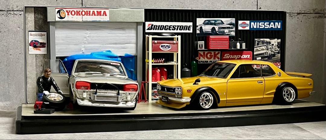 国産名車 1/24 スカイライン GT-R カスタム ジオラマ 旧車 ミニカー