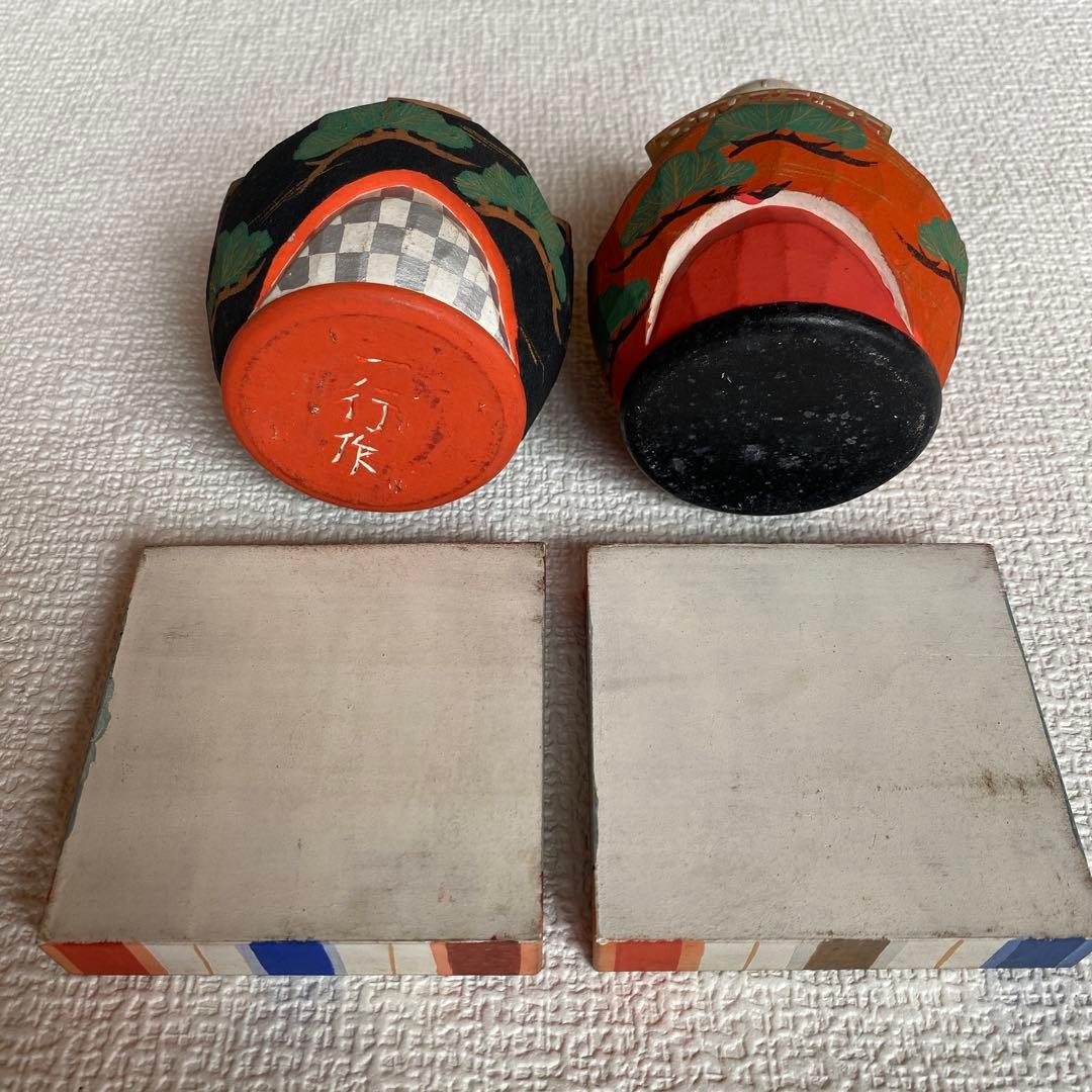 希少✨ 平安 永田一行　木彫有職 お雛様　人形　木製　置物　縁起物　骨董品