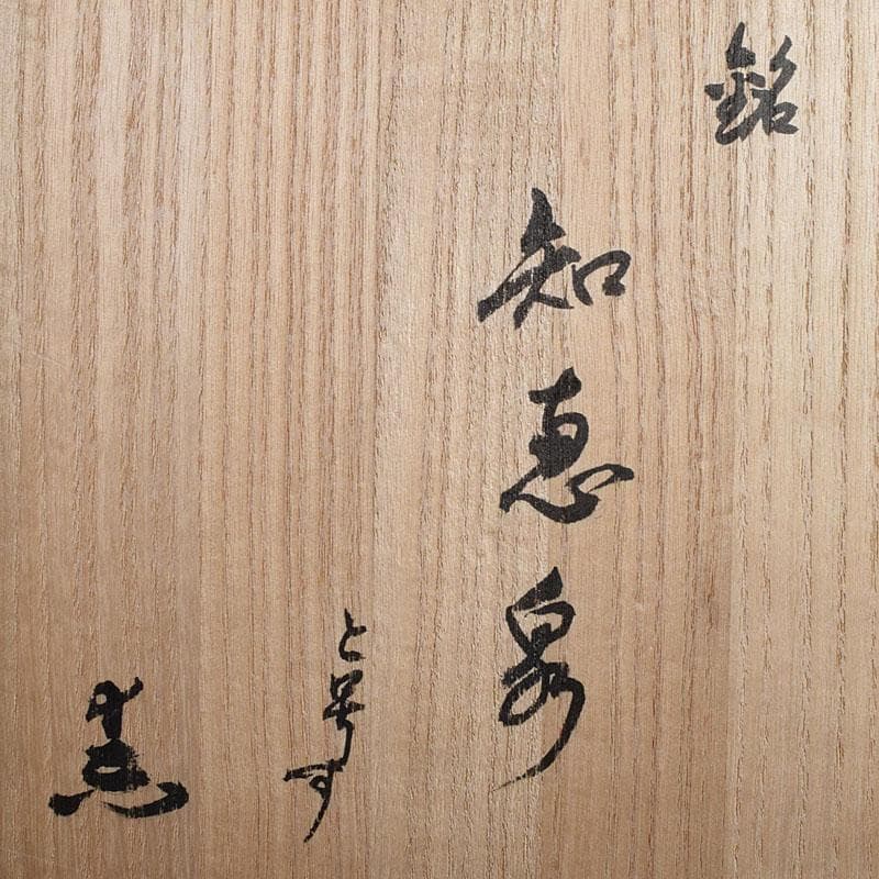 1080一無斎（一ム斎）作　志野水指　銘「知恵泉」　共箱　M　R9180H