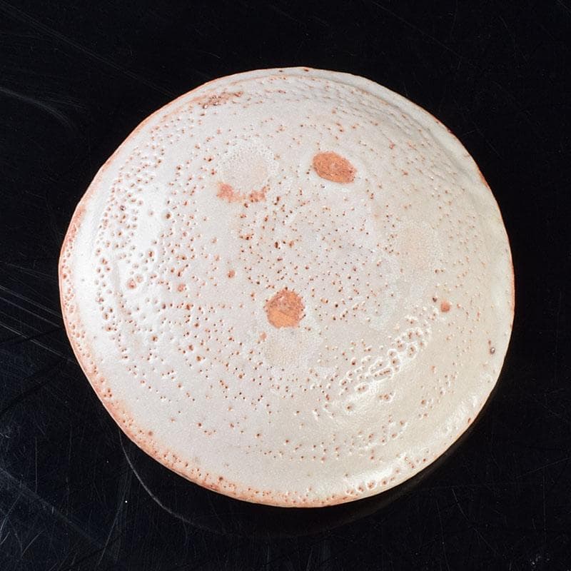 1080一無斎（一ム斎）作　志野水指　銘「知恵泉」　共箱　M　R9180H