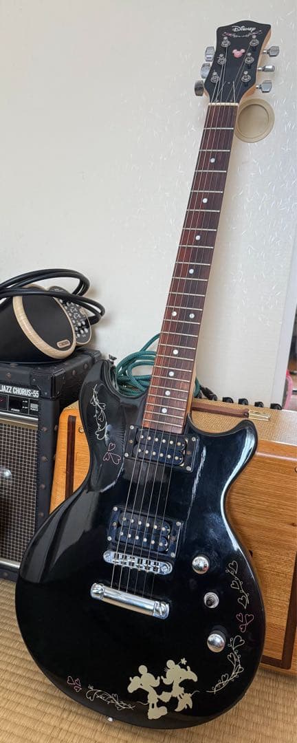Disney エレキギター ブラック ミッキー