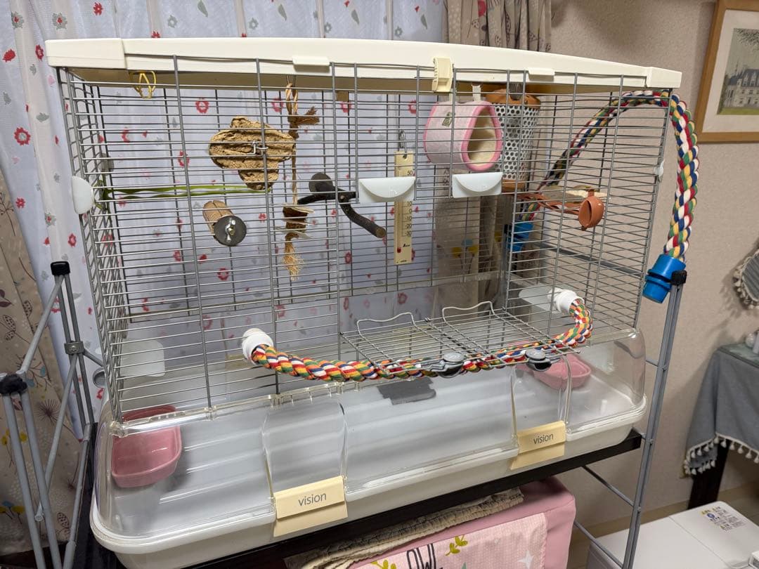 vision 鳥かご HAGEN 横網L01 ヒートランプ、日光浴ランプセット