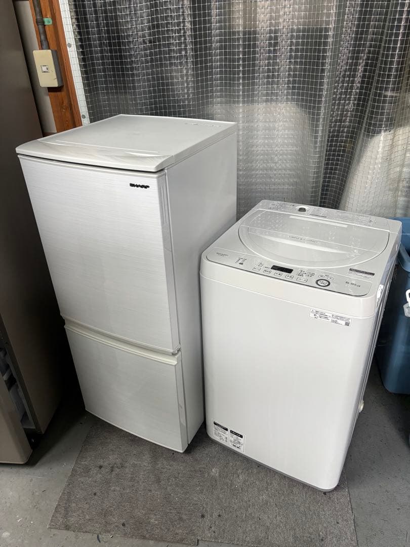 【ご成約済み】00053 シャープ 137ℓ冷蔵庫＆ 5.5kg洗濯機
