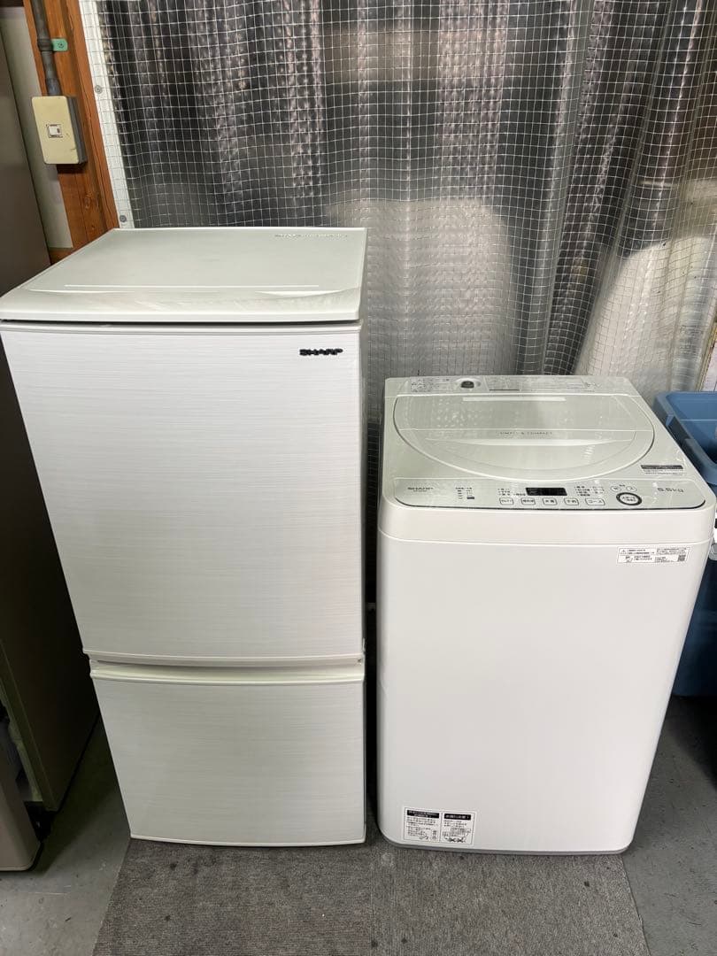 【ご成約済み】00053 シャープ 137ℓ冷蔵庫＆ 5.5kg洗濯機