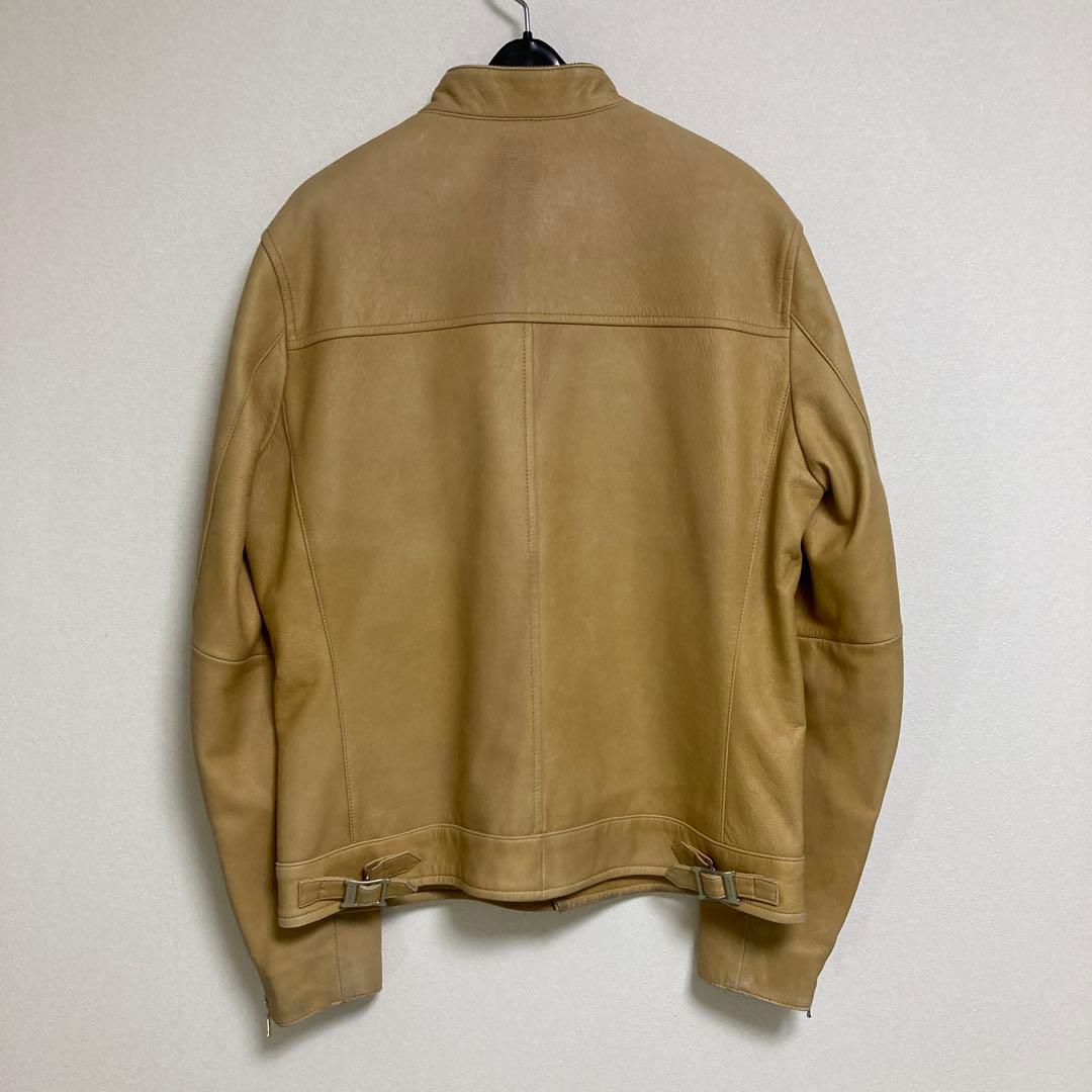 【オーラ◎】バーバリーブラックレーベル レザージャケット ラムレザーノバチェック