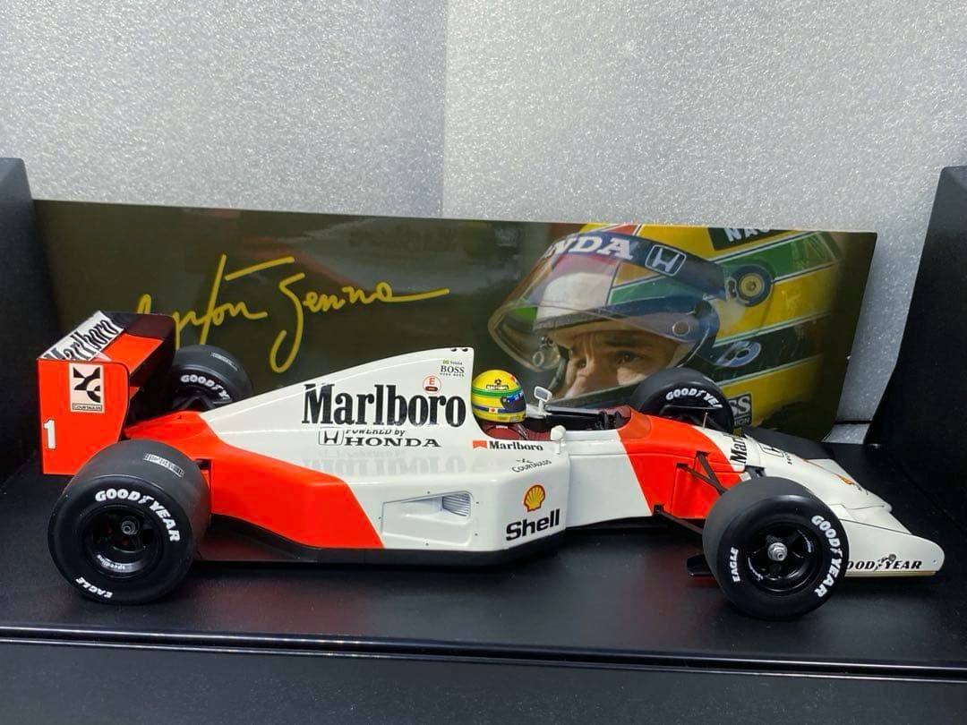 カスタム品　1/18 ミニチャンプス　マクラーレンMP4/7 アイルトンセナ