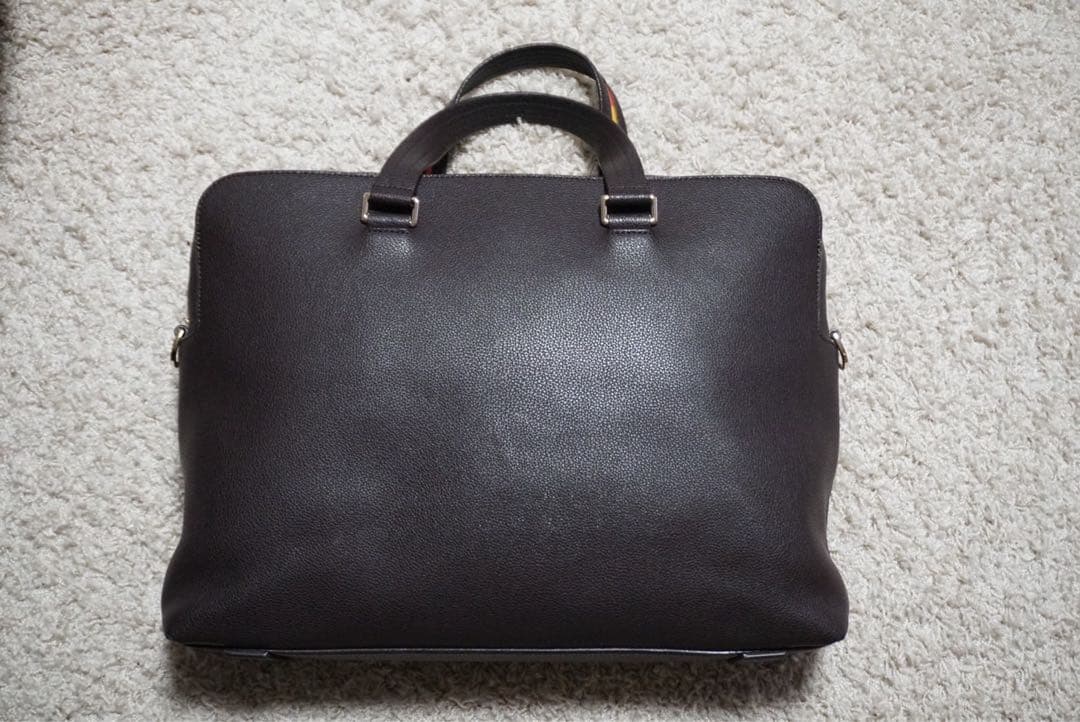 ダークブラウン レザー ビジネスバッグ