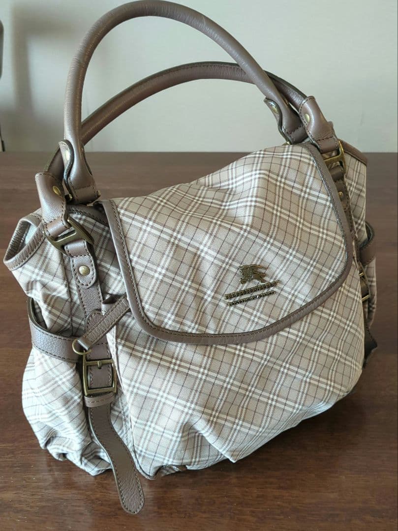 BURBERRY BLUELABELチェック柄ハンドバッグ