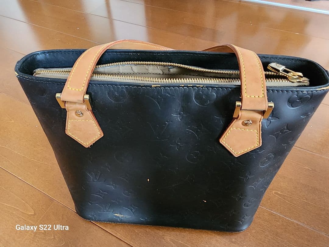 ルイ・ヴィトン 黒 レザー トートバッグ