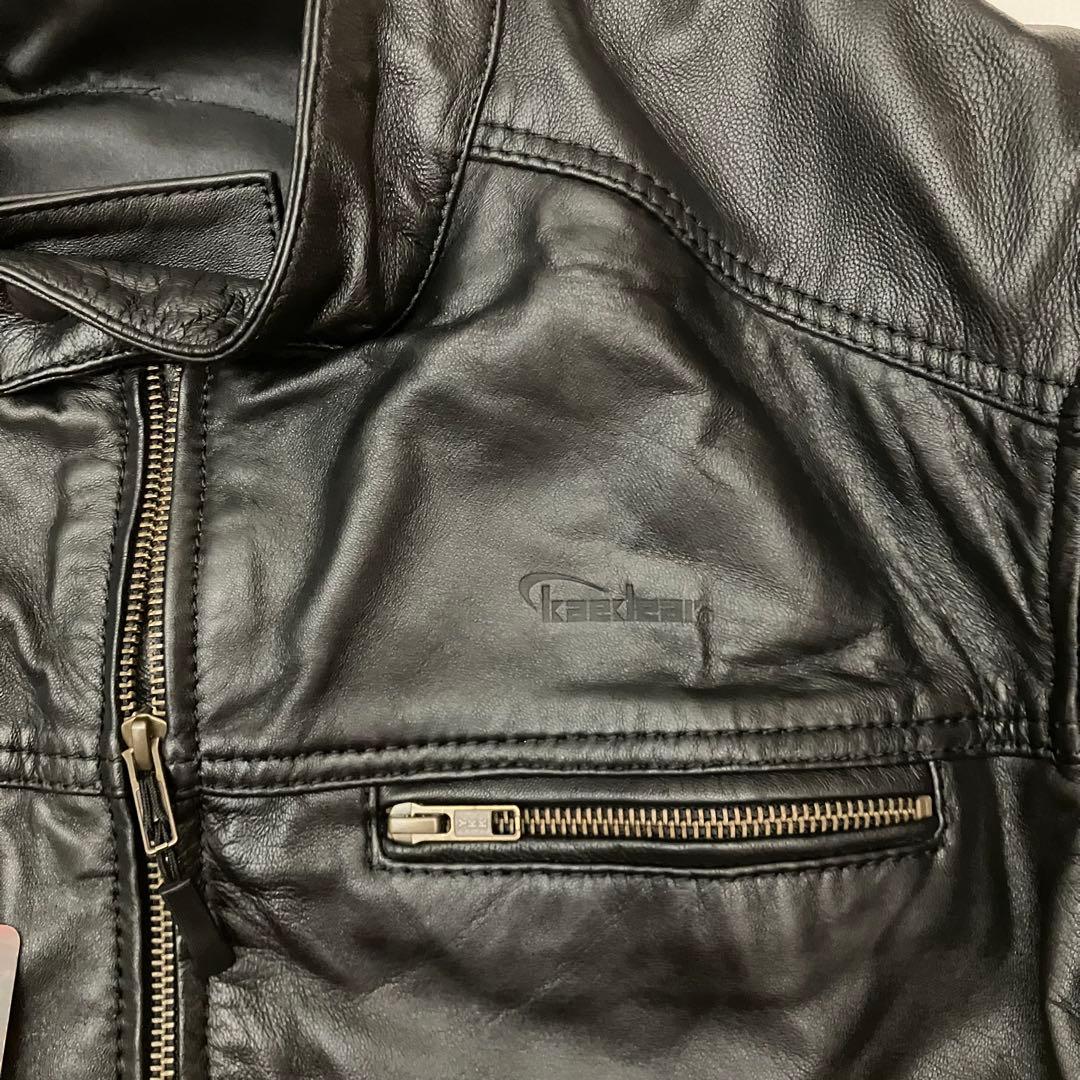 ✨未使用品　タグ付き✨ kaedear シングルライダース　ラムレザー　ブラック