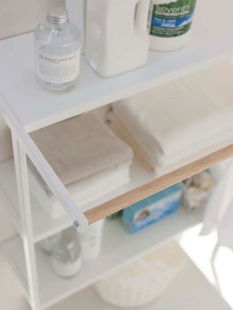 山崎実業 ランドリーシェルフ 3段 ホワイト